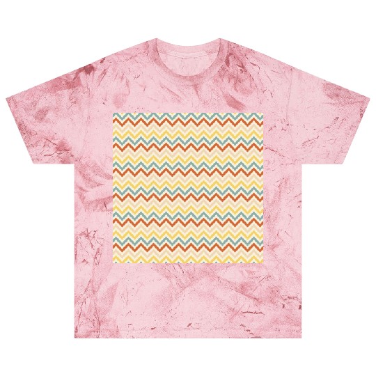 Retro Colorful Chevron Pattern Blast T Shirts