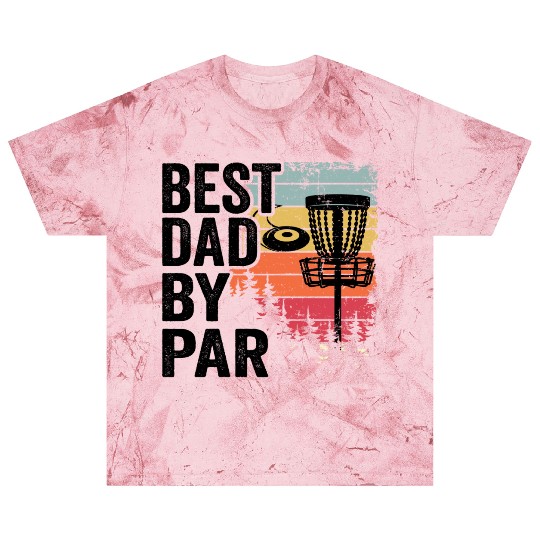Funny Disc Golf Basket Vintage Best Dad By Par Blast T Shirts