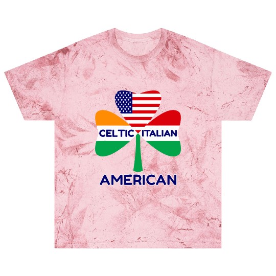 Irish Italian American Flag And Celtic Shamrock Pr Blast T Shirts