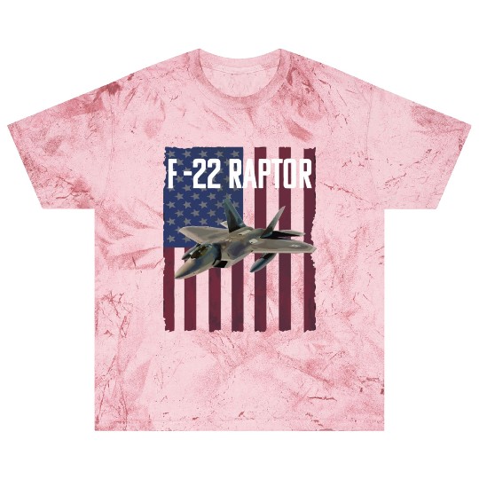 F 22 Raptor Aircraft USA Flag Blast T Shirts