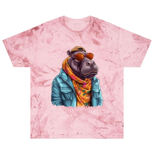 Graffiti Hippo. Heavyweight Strength. Blast T Shirts