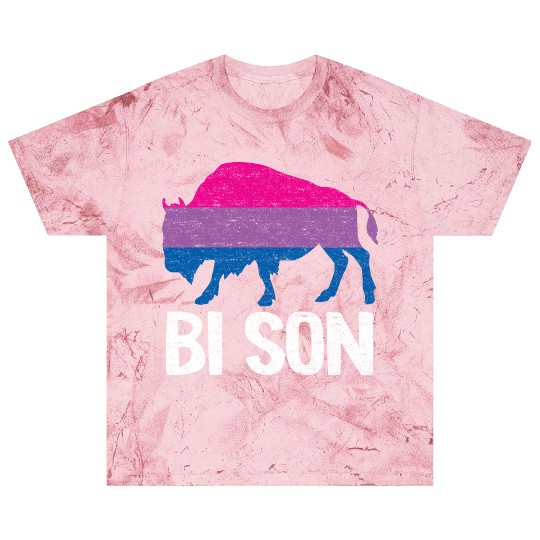 Bi Son Lgbbt Flag Bisexual Bison Funny Bi Pride Blast T Shirts