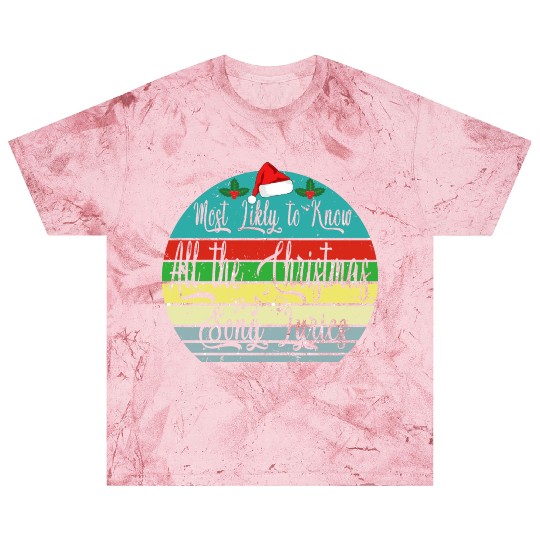 Most Likely To Christmas Know All Xmas Song Lyrics Blast T Shirts