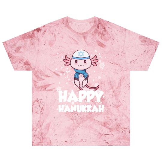 Happy Hanukkah Axolotl Kawaii Cute Axolotl Lover Blast T Shirts