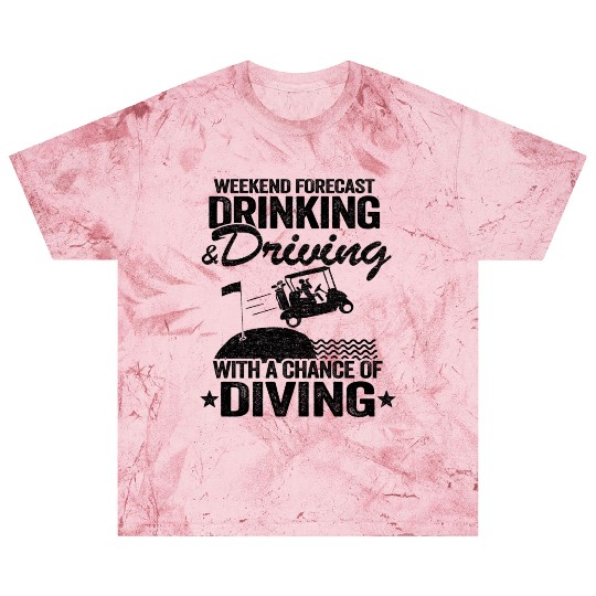 Drinking Driving Diving Beer Golf Cart Funny Blast T Shirts