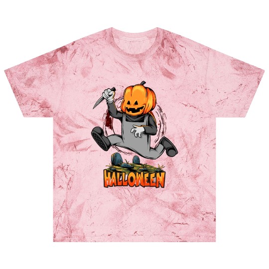 Halloween Pumpkin Head Zombie Running Grave With Blast T Shirts