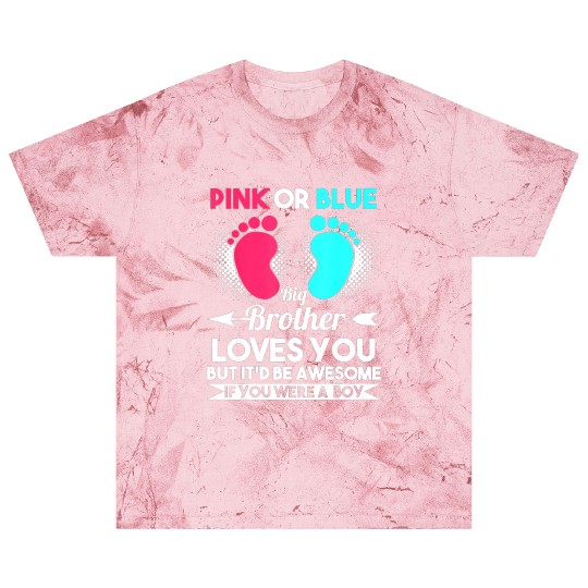 pink or blue big brother loves you a boy gender Blast T Shirts