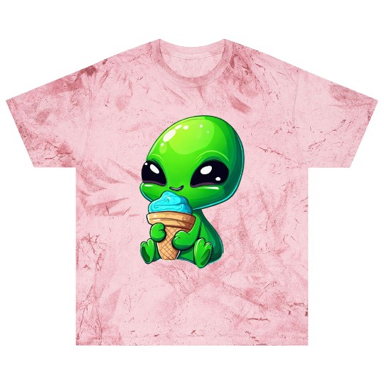 Alien Extraterrestrial Ice Blue Green Blast T Shirts