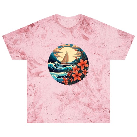 Sailing Ship Sailing Orchids Flowers Sailboat Blast T Shirts