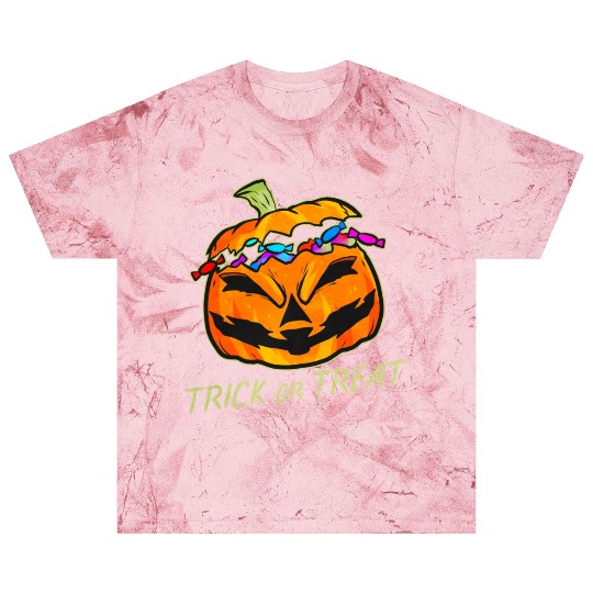 Pumpkin With Sweets Trick Or Treat Halloween Blast T Shirts