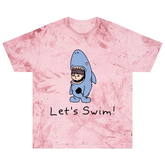 Lets Swim Shark Kid Blast T Shirts