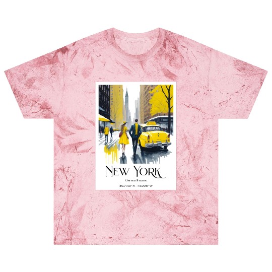 Watercolor painting loving couple in New York City Blast T Shirts