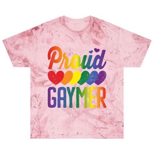 Proud Gaymer Gay Pride Lesbian Rainbow Flag Blast T Shirts