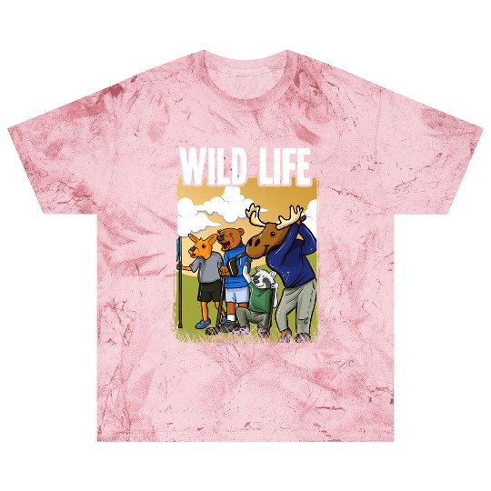 Funny Golf Blast T Shirts With Deer Raccoon Moose Bear Golf