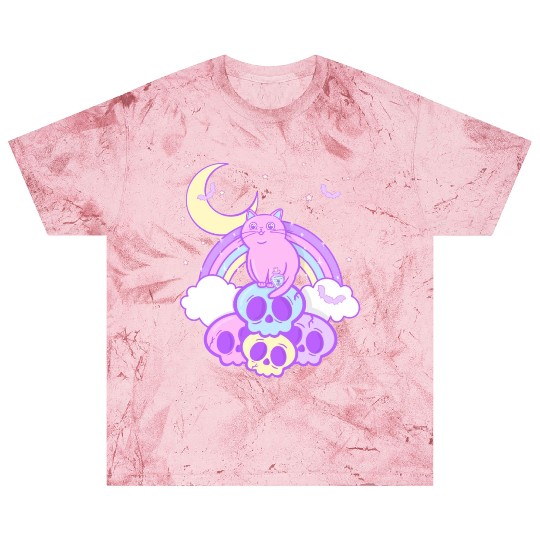 Pastel Goth Cat Skull Lover Cute Gothic Yami Blast T Shirts