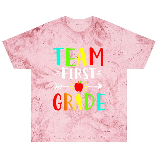 Team First Grade Student Teacher Team Funny Back Blast T Shirts