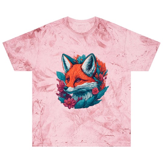 Fox Cub with Flowers Blast T Shirts