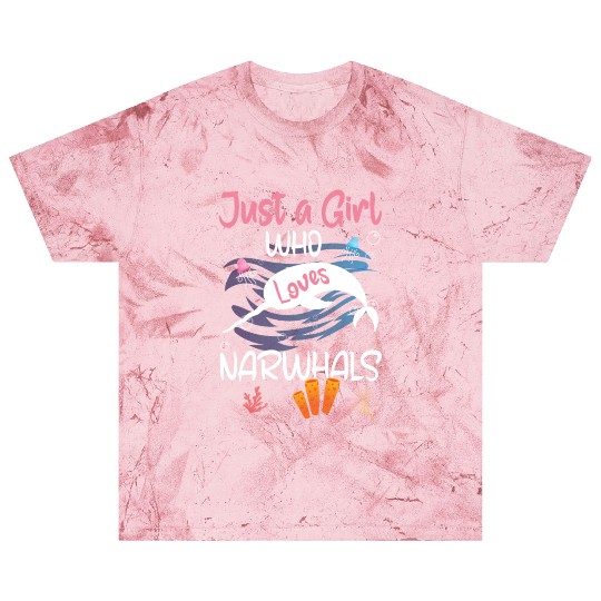 Narwhal Just a Girl Who Loves Narwhals Blast T Shirts