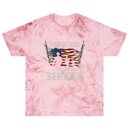 Thank You For Your Service US Flag Veterans Day Blast T Shirts