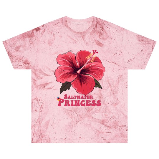 Surfing Girl Hibiscus Blast T Shirts