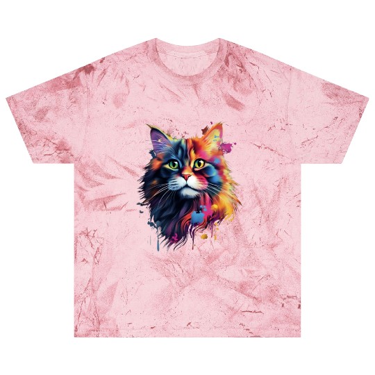 Color Explosion Persian Cat Art Blast T Shirts