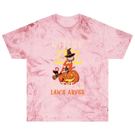 Witchy Witness Law's Abyss Scary Lawyer Halloween Blast T Shirts