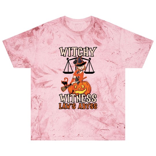 Witchy Witness Law's Abyss Scary Lawyer Halloween Blast T Shirts