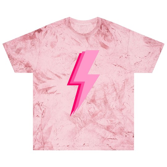 Layered trendy hot pink and light pink lightning Blast T Shirts