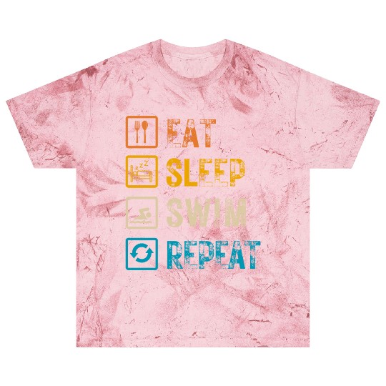 Eat Sleep Swim Repeat Blast T Shirts