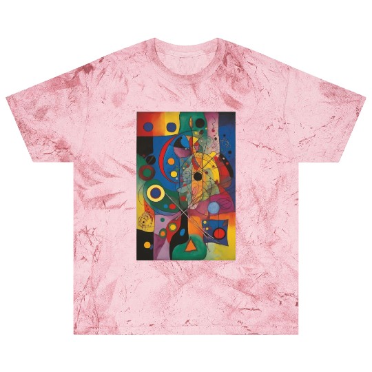 Vibrant Geometric Shapes Painting Blast T Shirts