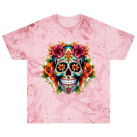Day of the Dead Iconic Sugar Skull Blast T Shirts