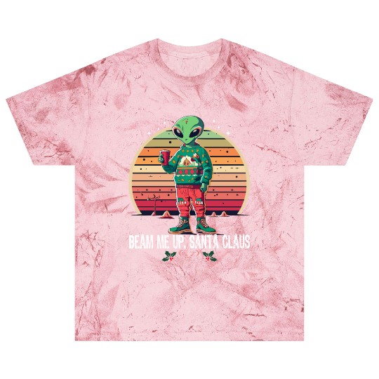 Beam Me Up Santa Claus Alien Christmas Ufo Coffee Blast T Shirts