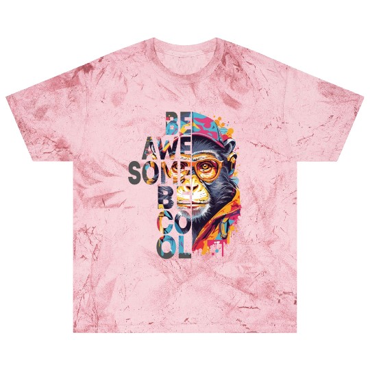 monkey wearing glasses and hat, be awesome be cool Blast T Shirts