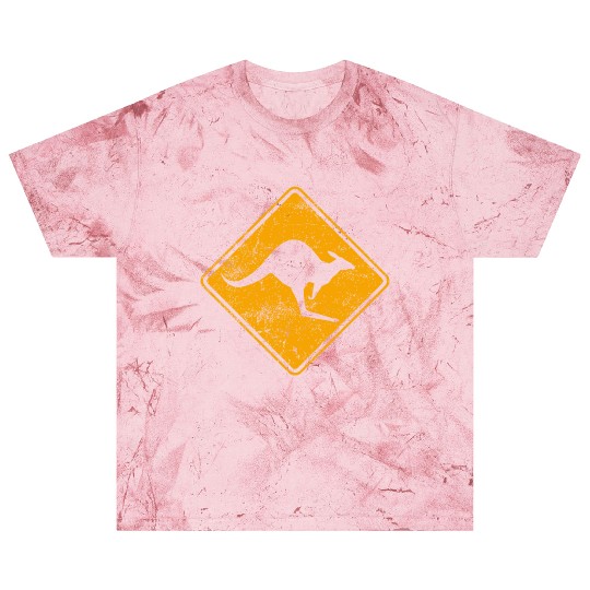 Outback Kangaroo Crossing Road Sign Blast T Shirts
