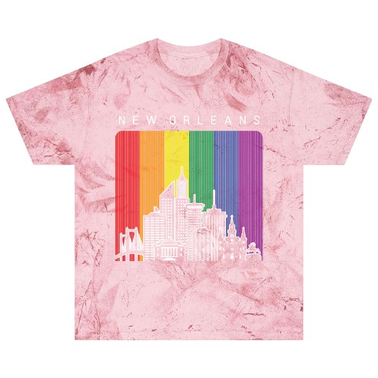 New Orleans Louisiana Rainbow Flag LGBT Pride Blast T Shirts