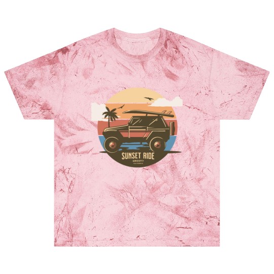 Sunset Ride - Beach Jeep - Groovy California T-Shi Blast T Shirts