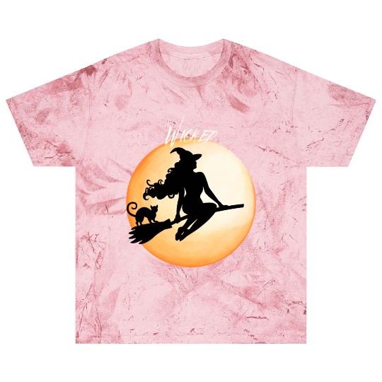 Wicked Cat Witch Funny Halloween Witch Blast T Shirts