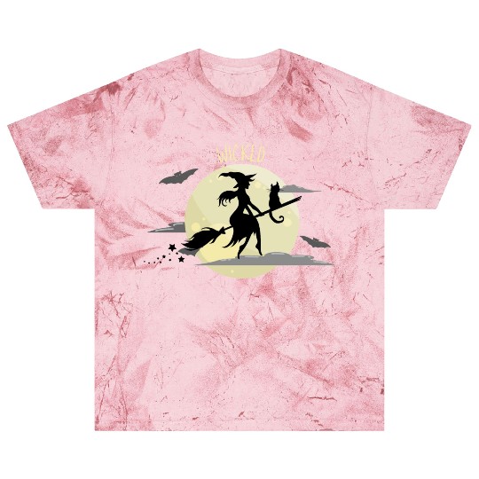 Wicked Cat Witch Funny Halloween Witch Blast T Shirts