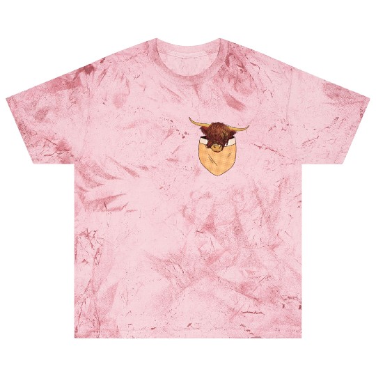Scottish Highland Cow Pocket Design Blast T Shirts