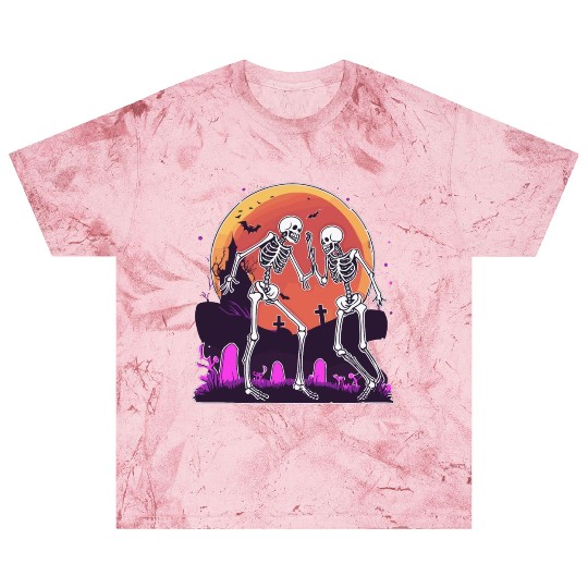 "Skeletal Dance-Off Under Neon Moon" Blast T Shirts