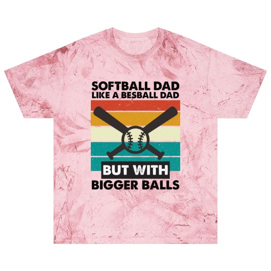 Vintage Softball Dad Like A Baseball Dad Us Flag Blast T Shirts