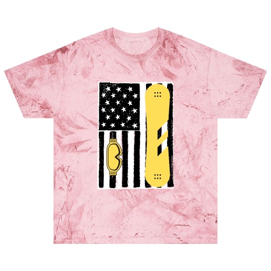 Vintage Snowboarding Us Flag Blast T Shirts