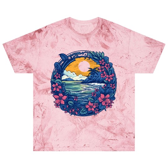 Flower Blossoms By Ocean Surfing Blast T Shirts