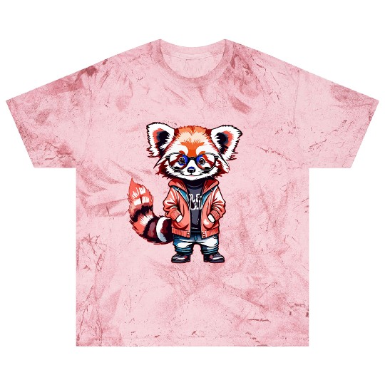 Red Panda Cub Watercolor Blast T Shirts