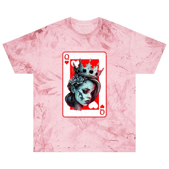 Queen of Hearts Creepy Poker Card Game Halloween Blast T Shirts