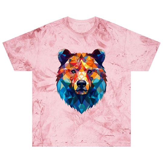 Wild Psychedelic Bear Geometric Vibrant Blast T Shirts