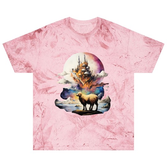 Retro Celestial Moon Sheep Adventure Blast T Shirts