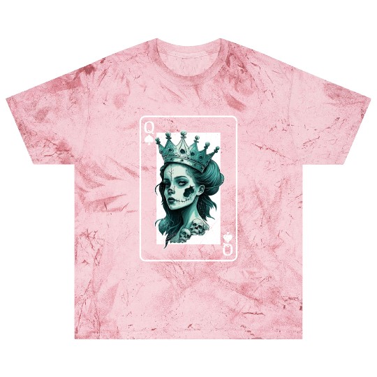 Poker Card Game Creepy Queen of Spades Gothic Blast T Shirts