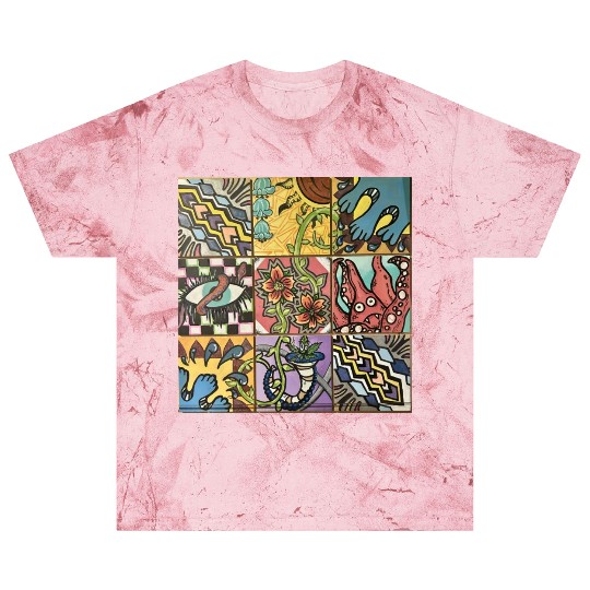 Hand painted wooden squares art by KateToxin Blast T Shirts