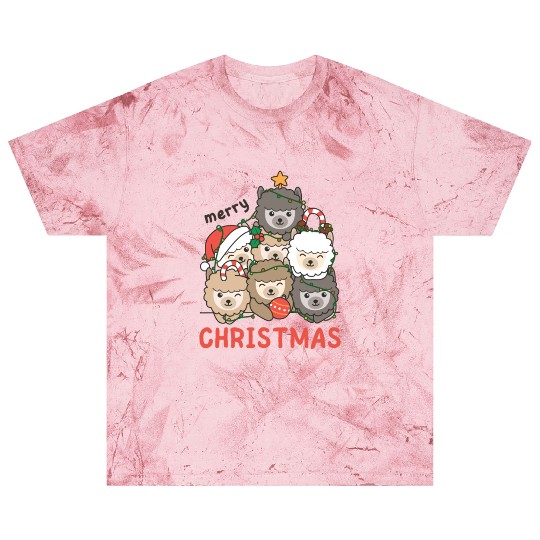 Alpaca Christmas Tree Merry Christmas Blast T Shirts
